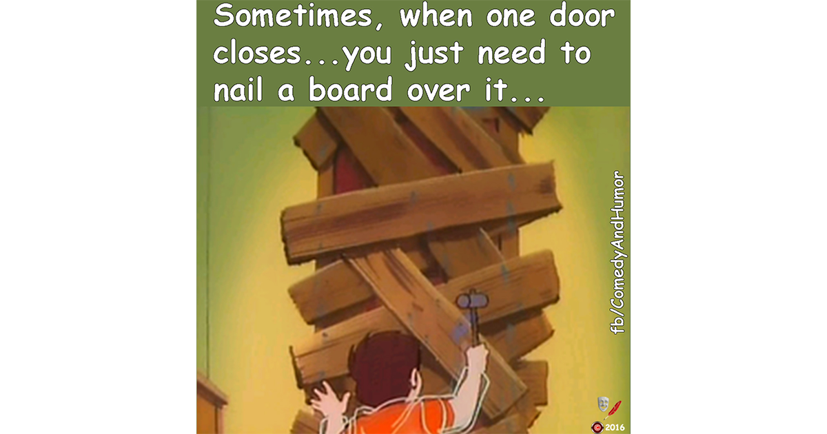 boarding up a door