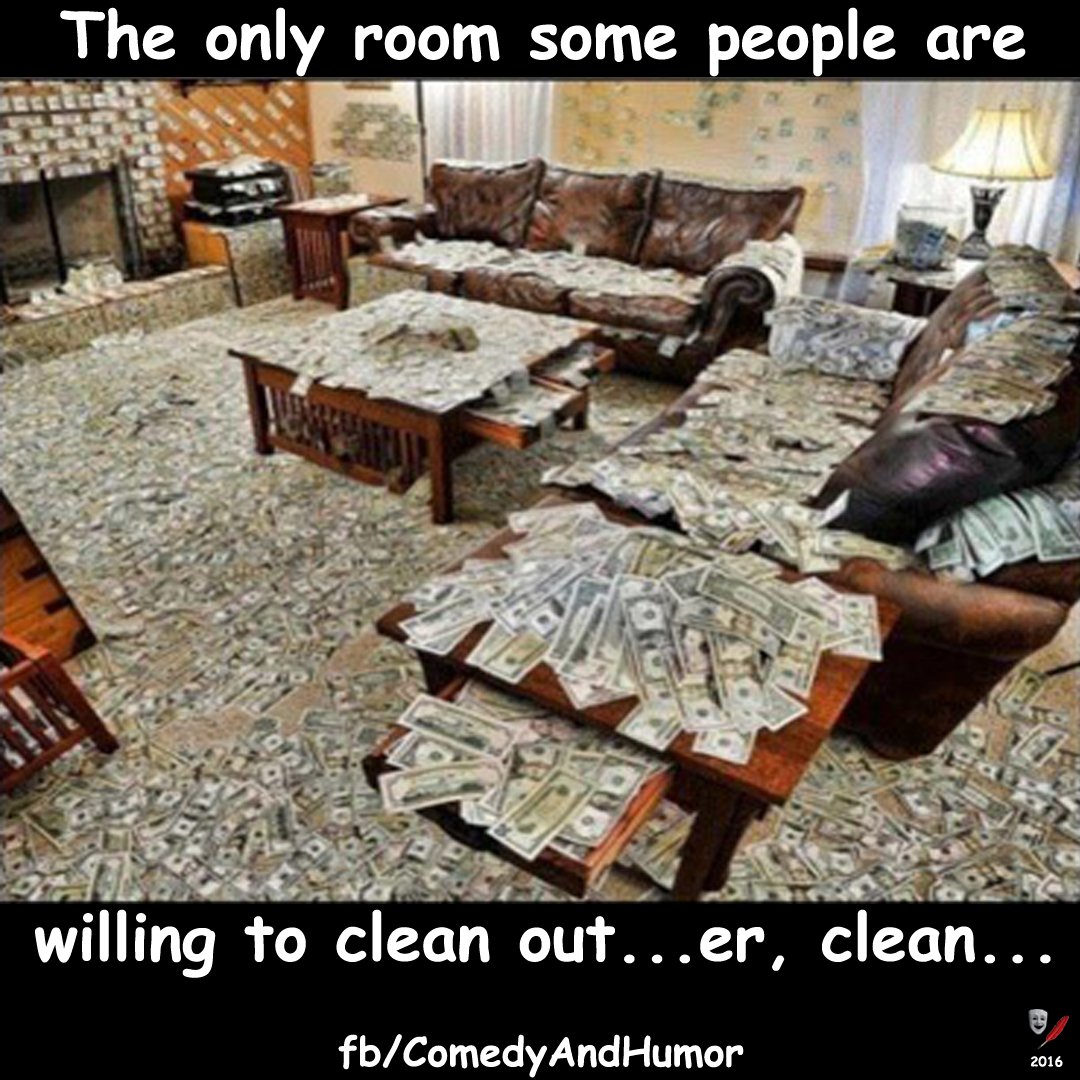 money all over the floor