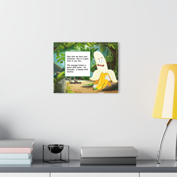 Banana with Anxiety Acrylic Print wall view