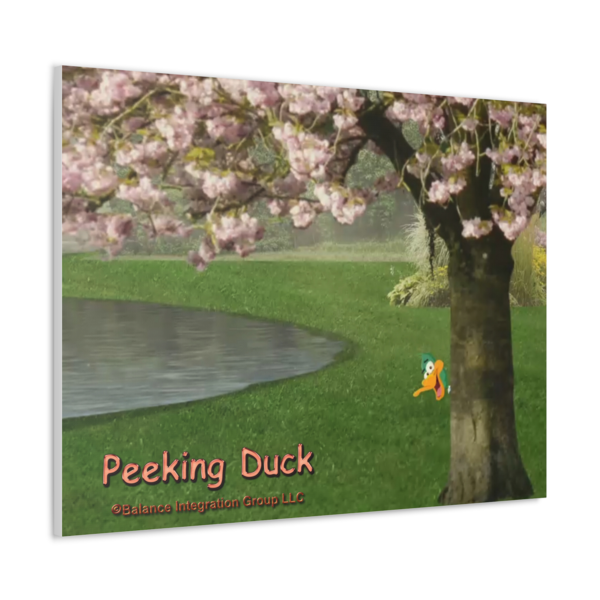 Peeking Duck Canvas Wrap side view